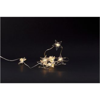   Entac Karácsonyi Beltéri Műanyag Füzér Csillag 10 LED WW 1,3m (2AA nt.) (ECL-PS-10WW)