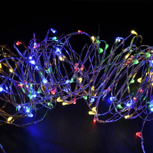 Entac Karácsonyi Beltéri Drótfüzér 20 LED Színes 1,1m (2AA nt.) (ECL-S20MC)