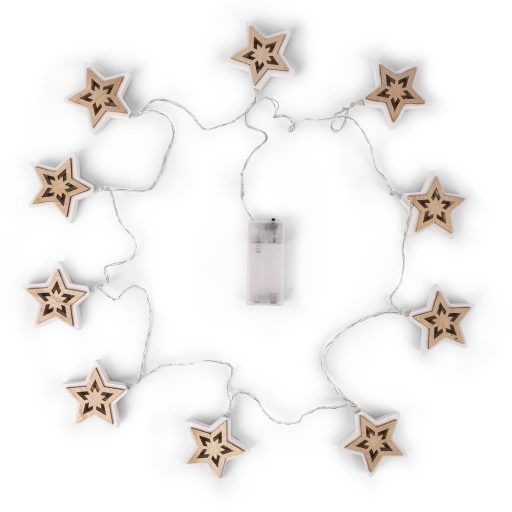 Entac Karácsonyi Beltéri Fa Csillag 10 LED WW 1,65m (2AA nt.) (ECL-WS-10WW)