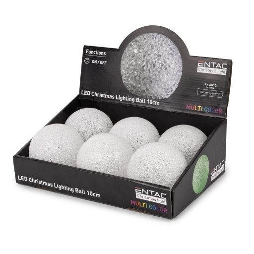 Entac Karácsonyi Világító Gömb 100mm MC (ECLB10MC)