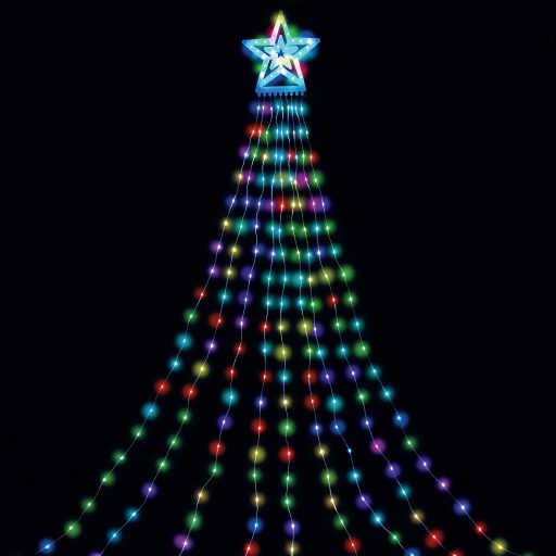 Entac Karácsonyfa LED Takaró Függöny RGB IP44 300 Mikro LED 10x2.9m with 8F IR távirányítóval (ECTCL-300MRGB)