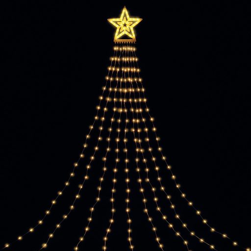 Entac Karácsonyfa LED Takaró Függöny WW IP44 300 Mikro LED 10x2.9m with 8F (ECTCL-300MWW)