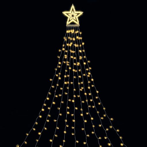 Entac Karácsonyfa LED Takaró Függöny WW IP44 300 LED 10x2.9m with 8F (ECTCL-300WW)