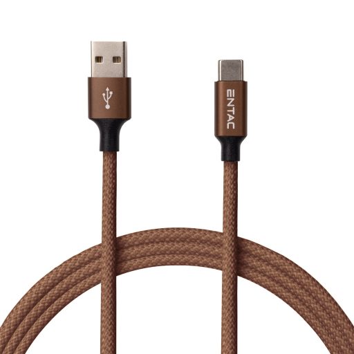 Entac Töltőkábel USB A -> C Excellence Barna 150cm (ECUSB-AC2-FM-BR1.5)