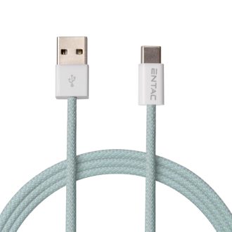   Entac Töltőkábel USB A -> C Casual Zöld 100cm (ECUSB-AC2-NM-GR1)