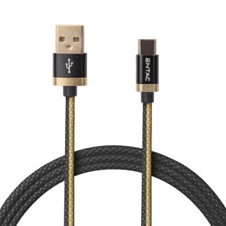   Entac Töltőkábel USB A -> C Fashion King Fekete 100cm (ECUSB-AC3-FM-B1)