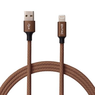   Entac Töltőkábel USB A -> Lightning Excellence Barna 100cm (ECUSB-AL2-FM-BR1)