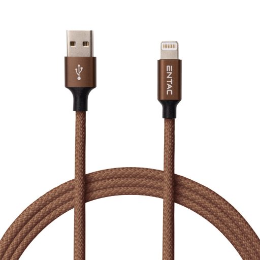 Entac Töltőkábel USB A -> Lightning Excellence Barna 150cm (ECUSB-AL2-FM-BR1.5)