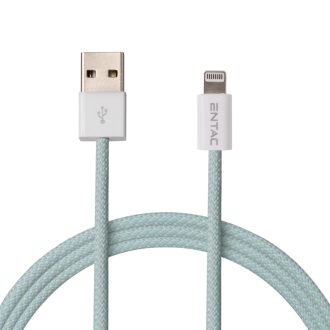   Entac Töltőkábel USB A -> Lightning Casual Zöld 100cm (ECUSB-AL2-NM-GR1)