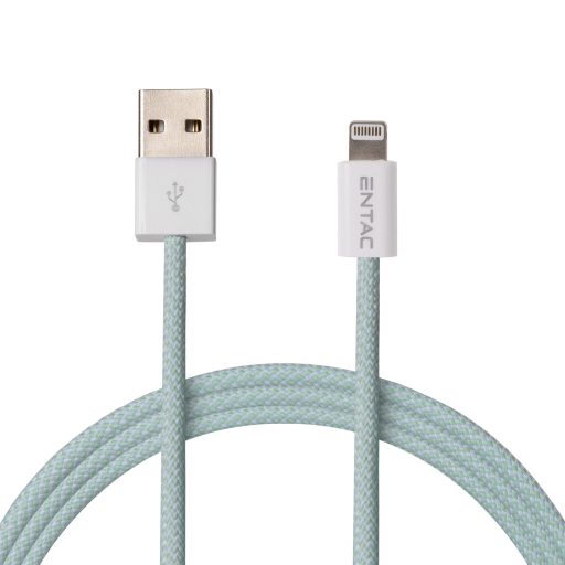 Entac Töltőkábel USB A -> Lightning Casual Zöld 100cm (ECUSB-AL2-NM-GR1)