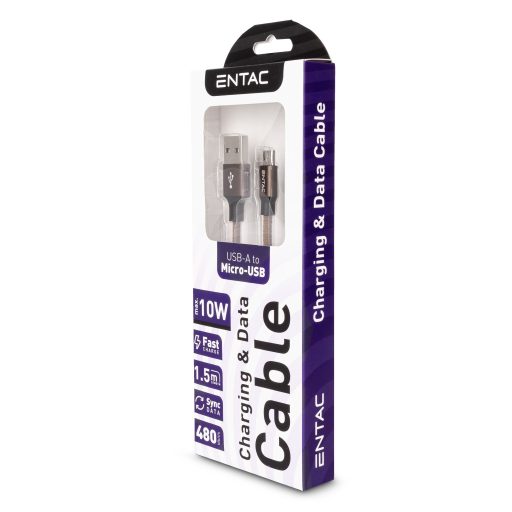 Entac Töltőkábel USB A -> Mikro Excellence Barna 150cm (ECUSB-AM2-FM-BR1.5)