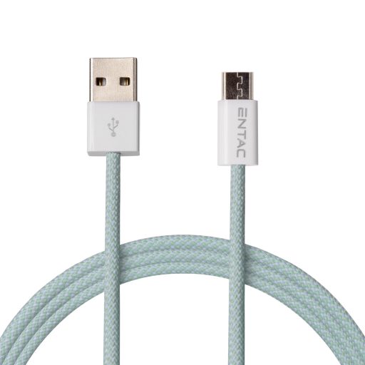 Entac Töltőkábel USB A -> Mikro Casual Zöld 150cm (ECUSB-AM2-NM-GR1.5)