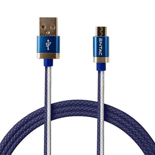 Entac Töltőkábel USB A -> Mikro Fashion King Kék 100cm (ECUSB-AM3-FM-BL1)