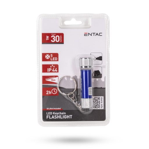 Entac Elemlámpa 5LED Kulcstartós Kék (EFL-5LED-KC)