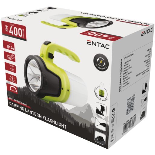 Entac Elemlámpa 5W - Kempinglámpa funkcióval (EFL-CAMP)