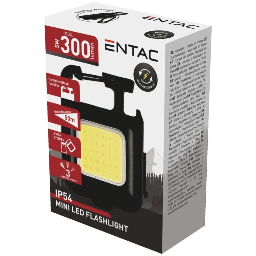 Entac Mini Kocka Kulcstartós Újratölthető 200mAh Elemlámpa (EFL-CUBE)