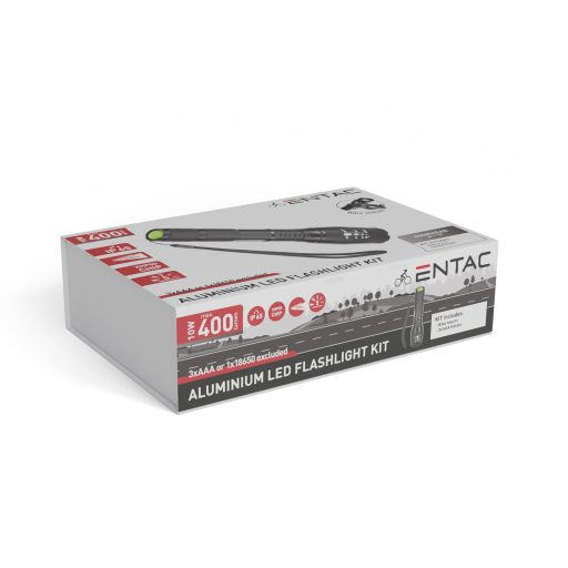 Entac Elemlámpa Fókuszálható Alu 10W (+Biciklikormány adapter) (EFL-ZOOM-ALU-XHP)