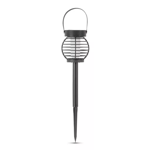 Entac Multifunkcionális Kerti Szolár Lámpa Láng Effekttel, átmérő 10cm, 12db WW SMD LED, 12db/kínáló (EGSL-P12LF-2IN1)