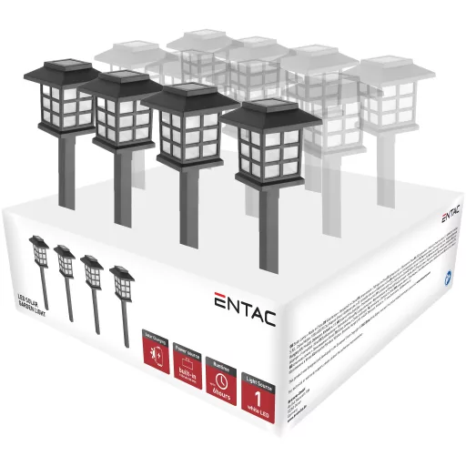 Entac Kerti Szolár Lámpa 380mm Műanyag 1 LED 12/kínáló (EGSL-P1LH38-PDQ)