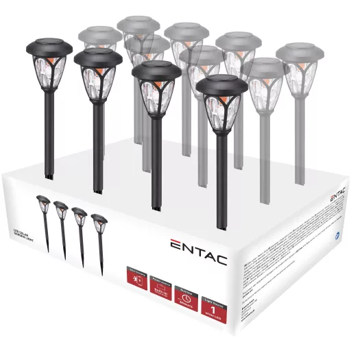 Entac Kerti Szolár Lámpa 400mm Műanyag 1 LED 12/kínáló (EGSL-P1LH40-PDQ)