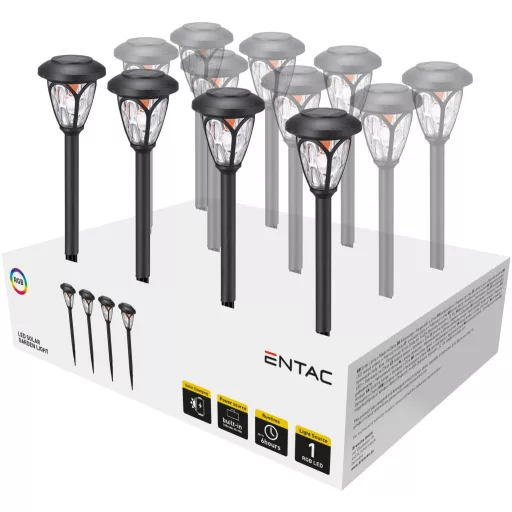 Entac Kerti Szolár Lámpa 400mm Műanyag 1 LED RGB 12/kínáló (EGSL-P1LH40RGB-PDQ)