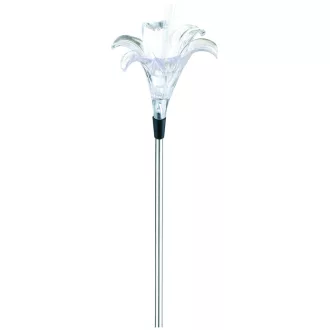   Entac Kerti Szolár Lámpa 34cm RGB Rozsdamentes acél liliom forma (EGSL-SS1LF80)