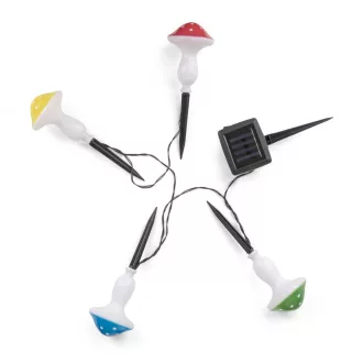   Entac Kerti Szolár Fényfüzér, Gomba, 200mm, 4db leszúrható LED, 4 színben (EGSS-4MUSH-20)