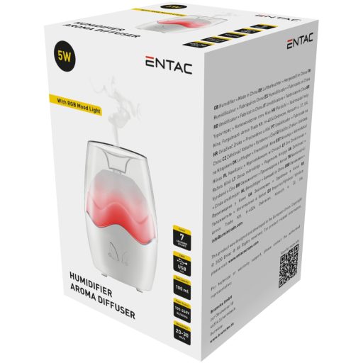 Entac Aromaterápiás Párásító RGB Hangulatfénnyel 100ml 5W (EHEL-100ML-5W)