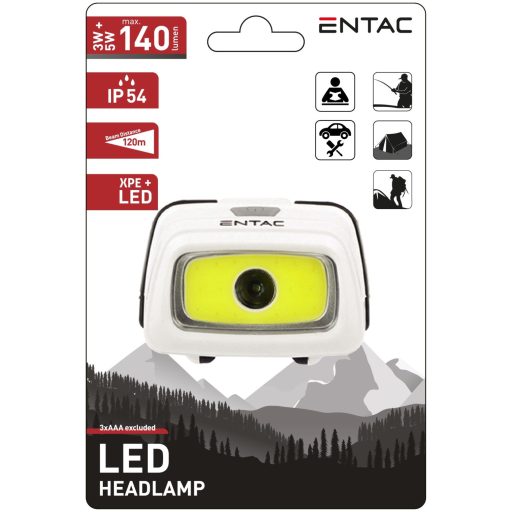 Entac Fejlámpa 5+3W 3xAAA Fehér (EHL-3N5-PW)