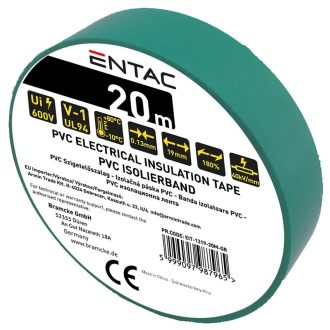 Entac Szigetelőszalag 0.13x19mm Zöld 20m (EIT-1319-20M-GR)