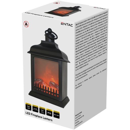 Entac LED Lámpa Kandalló Láng Imitációval 27cm USB kábellel - 2xC nt. (ELFL27HUSB)