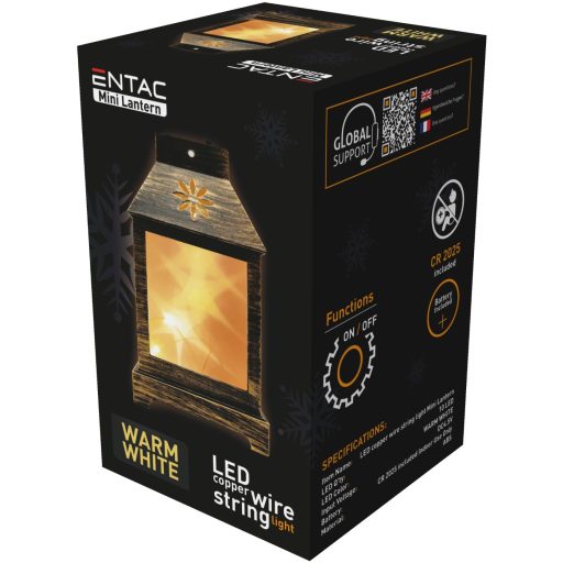 Entac LED Mini Lámpás Bronz 120mm (ELMCWL12-B)