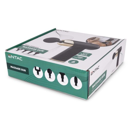 Entac Masszázs Pisztoly 20W 1200mAh 6 erősségi szint, Fekete+Arany (EMG20-12AH-1800-3200)