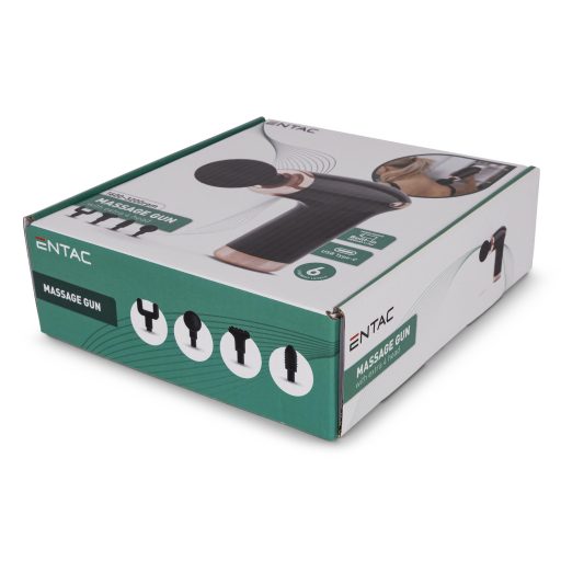 Entac Masszázs Pisztoly 25W 1200mAh 6 erősségi szint, Fekete+Rózsaarany (EMG25-12AH-1600-3200)