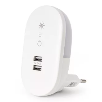   Entac Éjjeli Fény 3000K Fényerőszabályzós 2 USB Porttal (ENL-2USB-D)