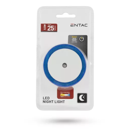 Entac Éjjeli Fény 0.5W Kör CW Kék (ENL-CC-0.5W-DSB)