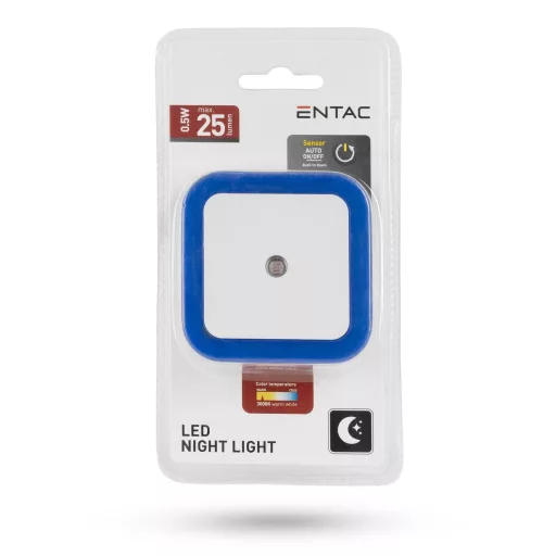 Entac Éjjeli Fény 0.5W Négyzetes CW Kék (ENL-CS-0.5W-DSB)