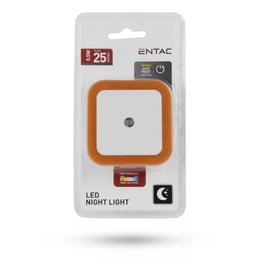 Entac Éjjeli Fény 0.5W Négyzetes WW Narancs (ENL-CS-0.5W-DSO)