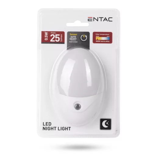 Entac Éjjeli Fény 0.5W Ovális WW Fehér (ENL-O-0.5W-DSWW)