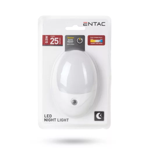 Entac Éjjeli Fény 0.5W Ovális CW Fehér (ENL-O-0.5W-DS)
