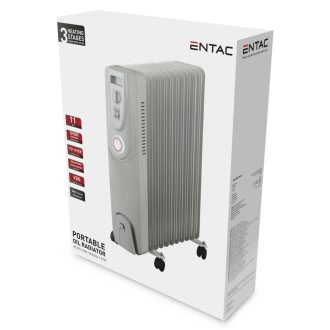   Entac Olajradiátor 11 taggal 2500W Időzítővel (EOH-11FIN2500-T)