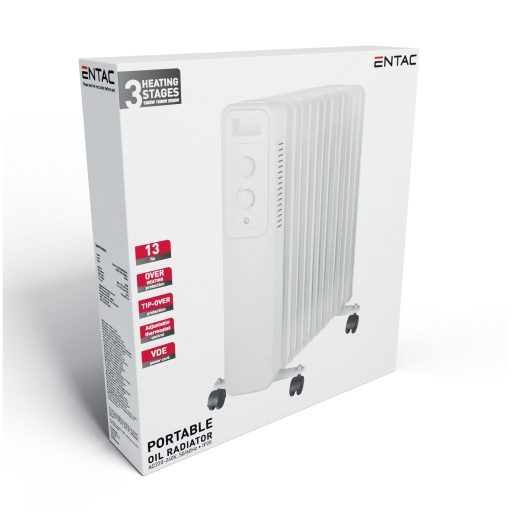 Entac Olajradiátor 13 taggal 2500W Fehér (EOH-13FIN2500-W)