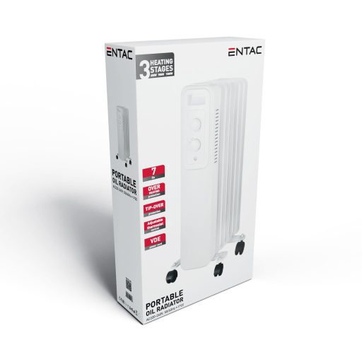Entac Olajradiátor 7 taggal 1500W Fehér (EOH-7FIN1500-W)