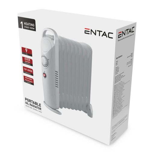 Entac Olajradiátor 9 taggal 1000W Mini (EOH-9FIN-MINI)