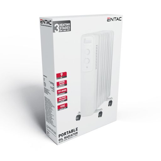 Entac Olajradiátor 9 taggal 2000W Fehér (EOH-9FIN2000-W)