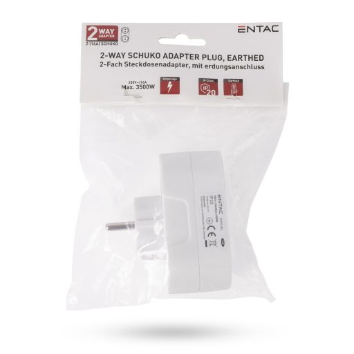 Entac Hálózati Adapter 2 Aljzat (2 Földelt) (EPAG-2EE)