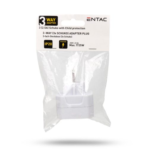 Entac Hálózati Adapter 3 Aljzat (3 Euro) (EPAG-3E)