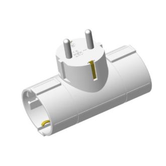   Entac Hálózati Adapter T Elosztó (2 Földelt) Vízszintes (EPAG-T2EEH)