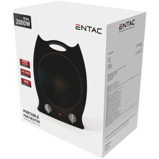 Entac Hordozható Ventilátoros fűtőtest 2000W-Fekete (EPFH2000-B)