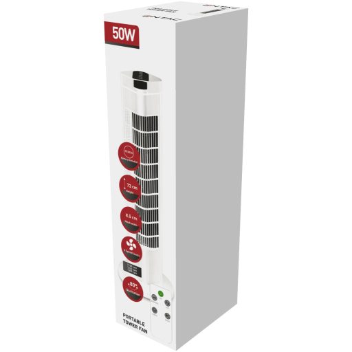 Entac Hordozható Torony Ventilátor 50W Távirányítóval (EPTF-50W-RC)